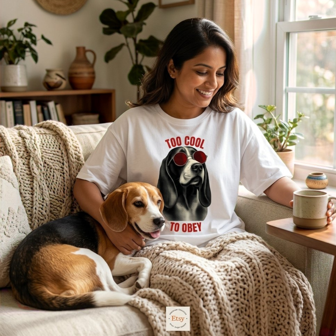 Too Cool To Obey Dog T-Shirt