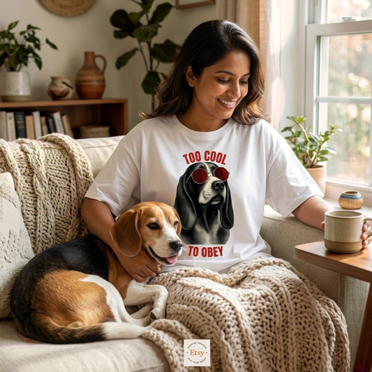 Too Cool To Obey Dog T-Shirt