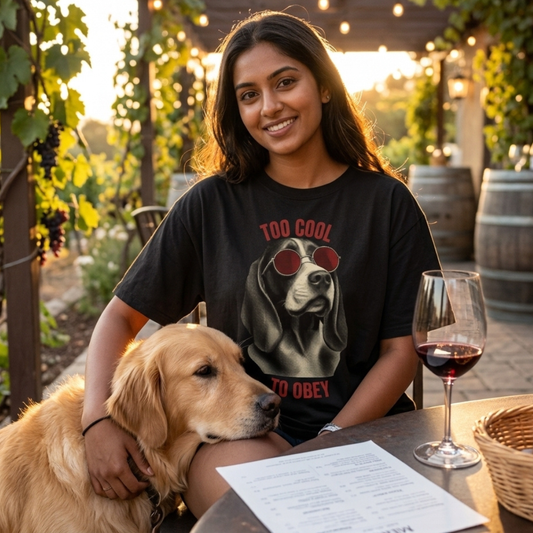Too Cool To Obey Dog T-Shirt